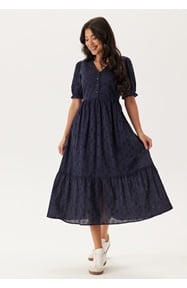 Happy Holly Broderie Anglaise V-Neck Dress