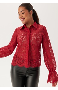 Happy Holly Buttoned Lace Shirt