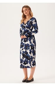 Happy Holly Long Sleeve Wrap Dress