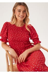 Happy Holly Short Sleeve Smock Dress