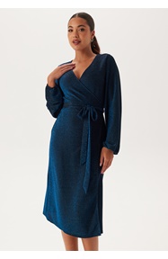 Happy Holly Sparkling Midi Wrap Dress