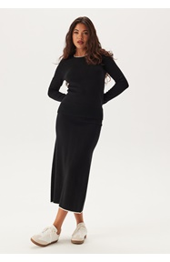 Happy Holly Viscose Contrast Knitted Skirt