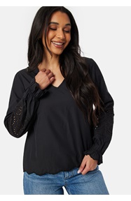 Pieces Pcjabby LS V-Neck top