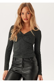 Pieces Pclina Ls V-neck Detail Top 