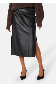 SELECTED FEMME Fianna HW Midi Leather Skirt