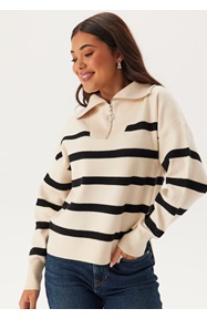 VERO MODA Vmsaba Stripe Ls Highneck Blouse