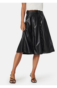 VILA Brown HW Coated Skirt