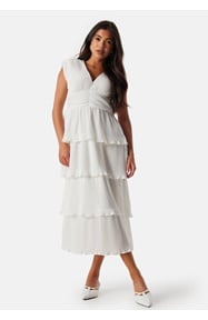 VILA Vilillian V-Neck plisse ankle dress