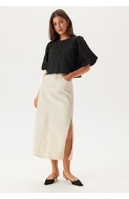 VILA Vinus Hw Midi Denim Skirt