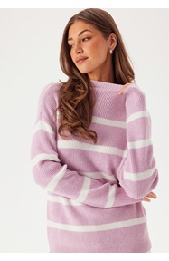 VILA Viril Mockneck L/S Knit Rib Top