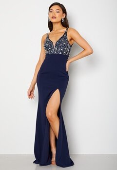 Bubbleroom Occasion Ivy Embellished Gown Navy bubbleroom.fi