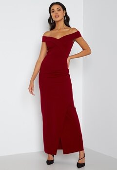 Bubbleroom Occasion Lydia Off Shoulder Gown Red bubbleroom.fi