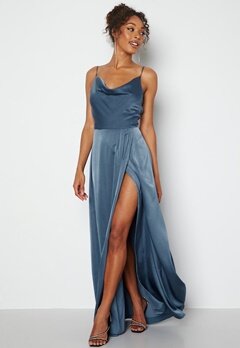 Bubbleroom Occasion Marion Waterfall Gown Blue bubbleroom.fi