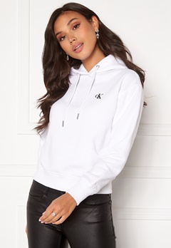 Calvin Klein Jeans CK Embroidery Hoodie Bright White bubbleroom.fi
