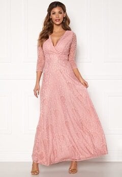 Chiara Forthi Riveria Lace Gown Dusty pink bubbleroom.fi
