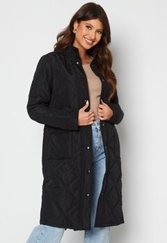 Happy Holly Isabelle Quilted Coat Black bubbleroom.fi