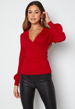 Happy Holly Simone party wrap top Red bubbleroom.fi