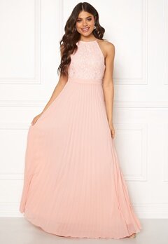 Moments New York Casia Pleated Gown Peach bubbleroom.fi