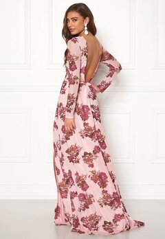 Moments New York Columbine Mesh Gown Pink / Patterned bubbleroom.fi
