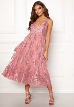 Moments New York Gardenia Lace Dress Dusty pink bubbleroom.fi