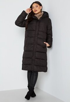ONLY Cammie Long Quilted Coat Black bubbleroom.fi