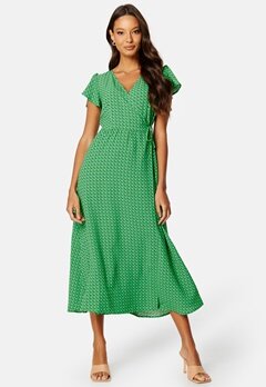 ONLY Naomi S/S Midi Wrap Dress Kelly Green AOP:Dots
 bubbleroom.fi