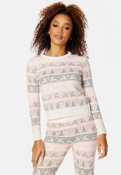 ONLY Xmas Comfy Deer Pullover Crystal Pink Pattern
 bubbleroom.fi