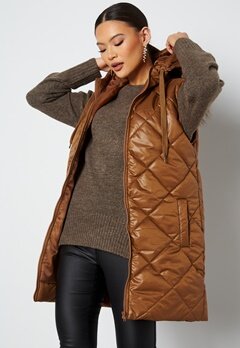 Trendyol Lucy Quilted Vest Camel bubbleroom.fi