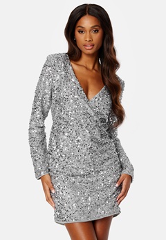 VILA Cava Sequin Dress silver
 bubbleroom.fi