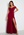 Goddiva Bardot Pleat Maxi Split Dress Wine bubbleroom.fi
