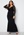 Goddiva Curve Long Sleeve Lace Trim Maxi Dress Black bubbleroom.fi