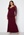 Goddiva Curve Long Sleeve Lace Trim Maxi Dress Dark Wine bubbleroom.fi