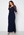 Goddiva Curve Long Sleeve Lace Trim Maxi Dress Navy bubbleroom.fi