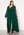 Goddiva Curve Long Sleeve Chiffon Maxi Curve Dress Green bubbleroom.fi