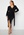 John Zack Curve Long Sleeve Wrap Maxi Dress Black bubbleroom.fi