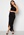 John Zack Lace One Shoulder Sleeve Rouch Dress Black bubbleroom.fi