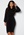John Zack Long Sleeve Rouched Midi Dress Black bubbleroom.fi