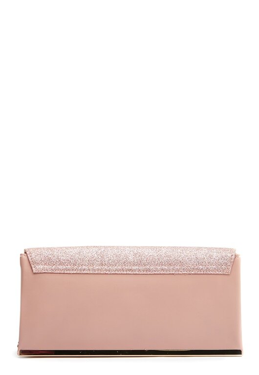 glitter rose gold clutch bag