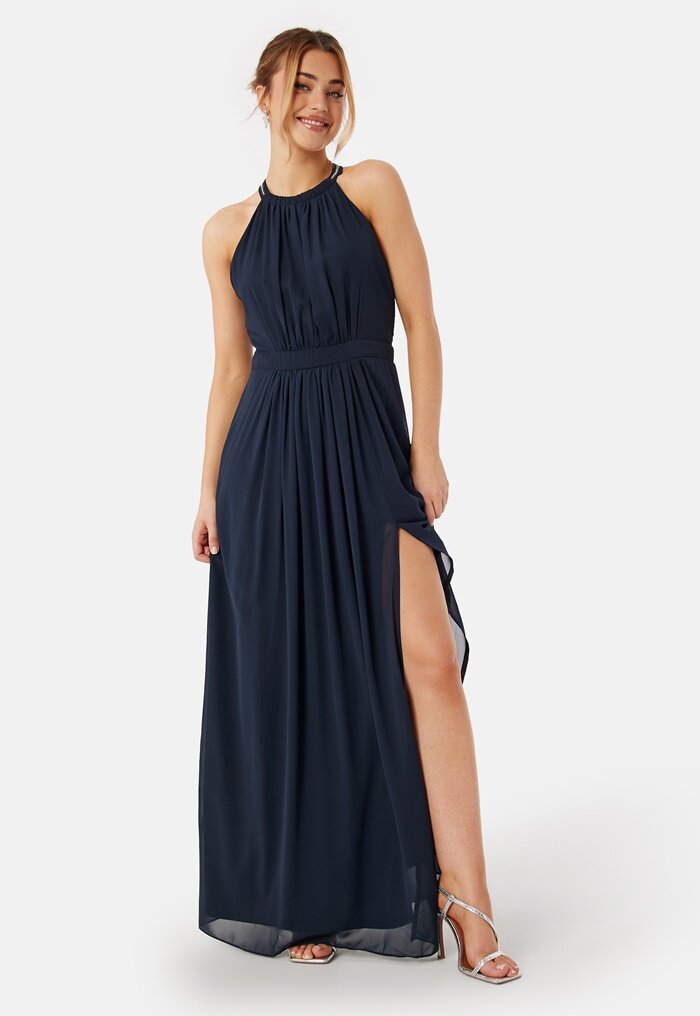 AngelEye High Neck Maxi Dress With Split