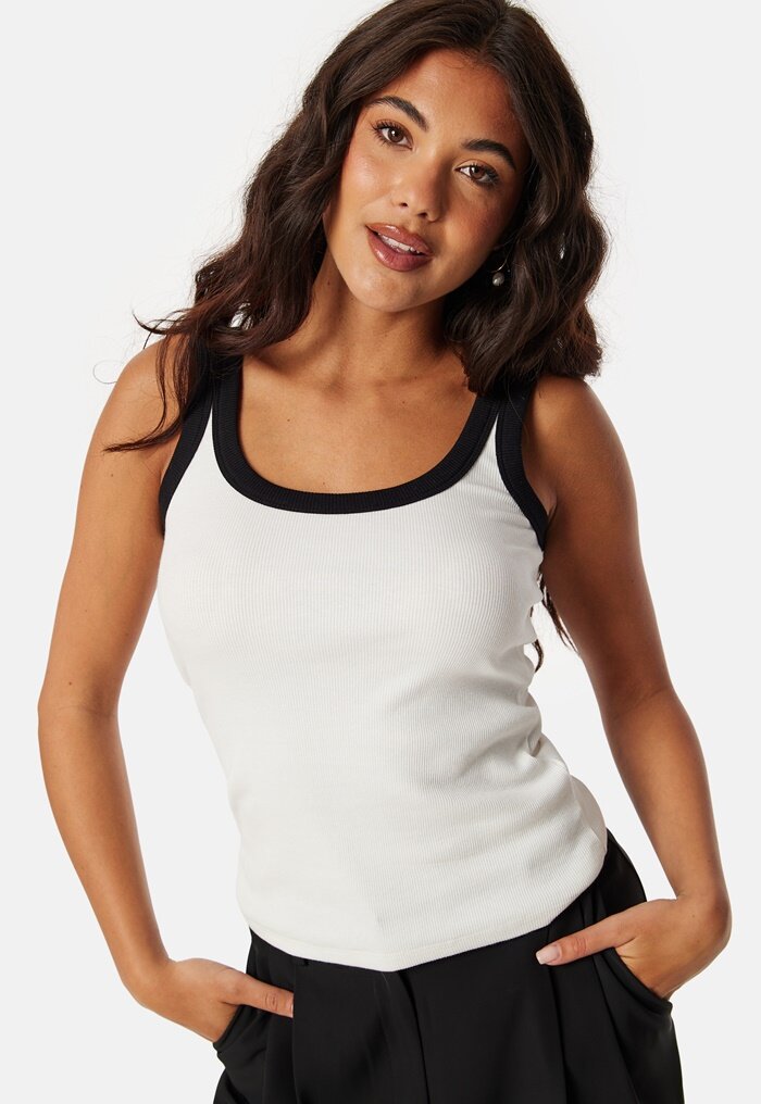 BUBBLEROOM Contrast Rib Tank Top