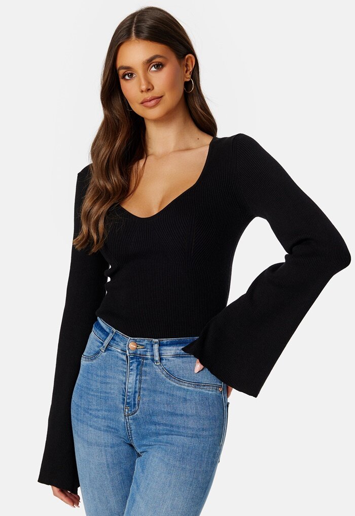 BUBBLEROOM Knitted L/S Slit Top