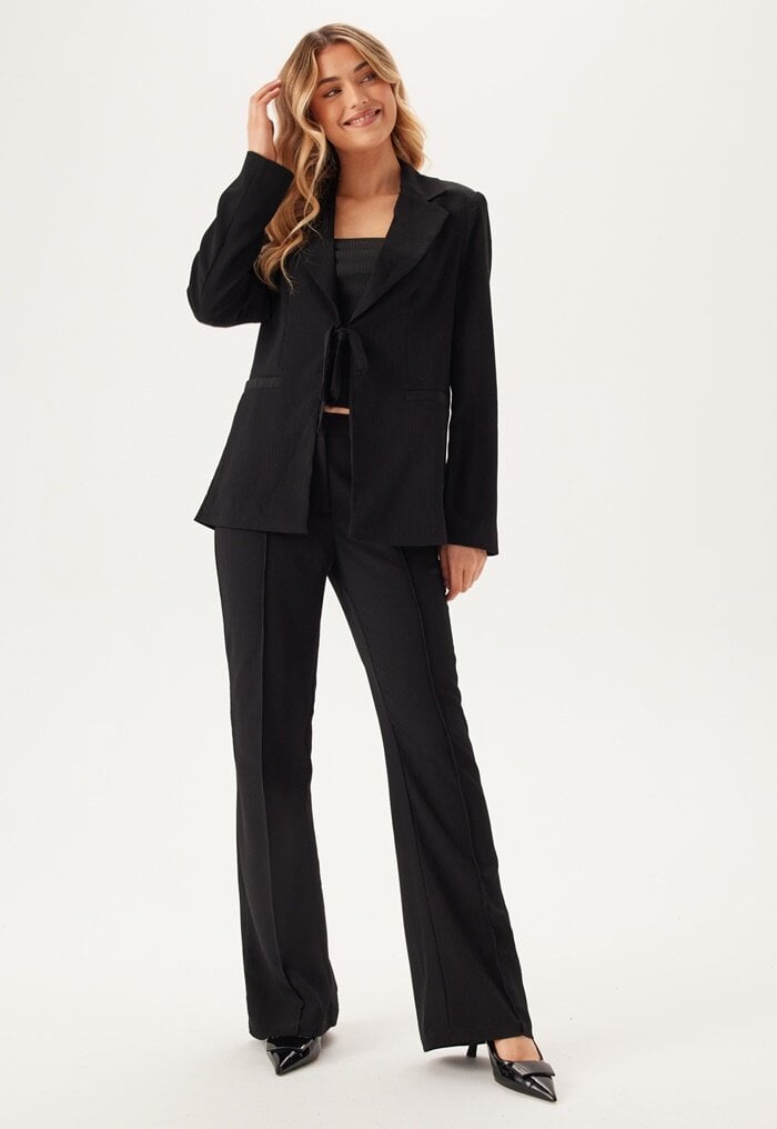 BUBBLEROOM Front Tie Structured Blazer