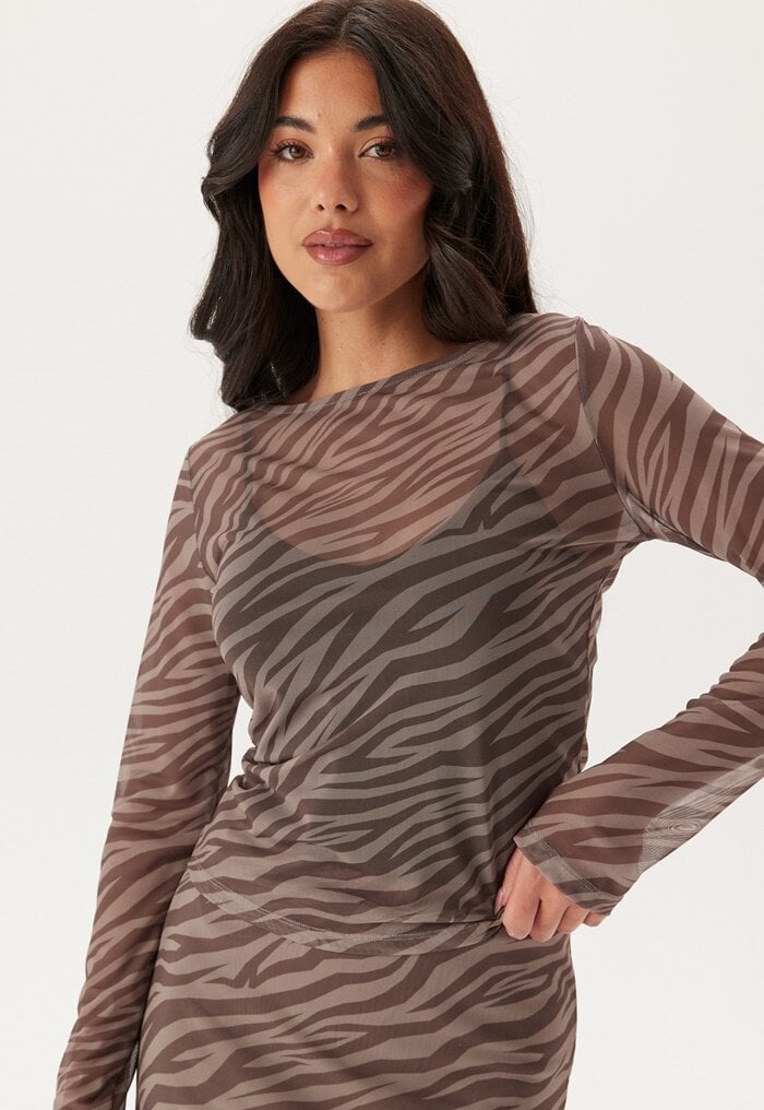 BUBBLEROOM Long Sleeve Mesh Top