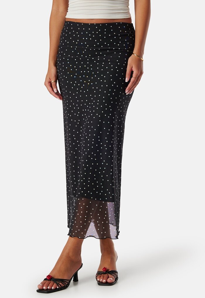 BUBBLEROOM Mesh Midi Skirt