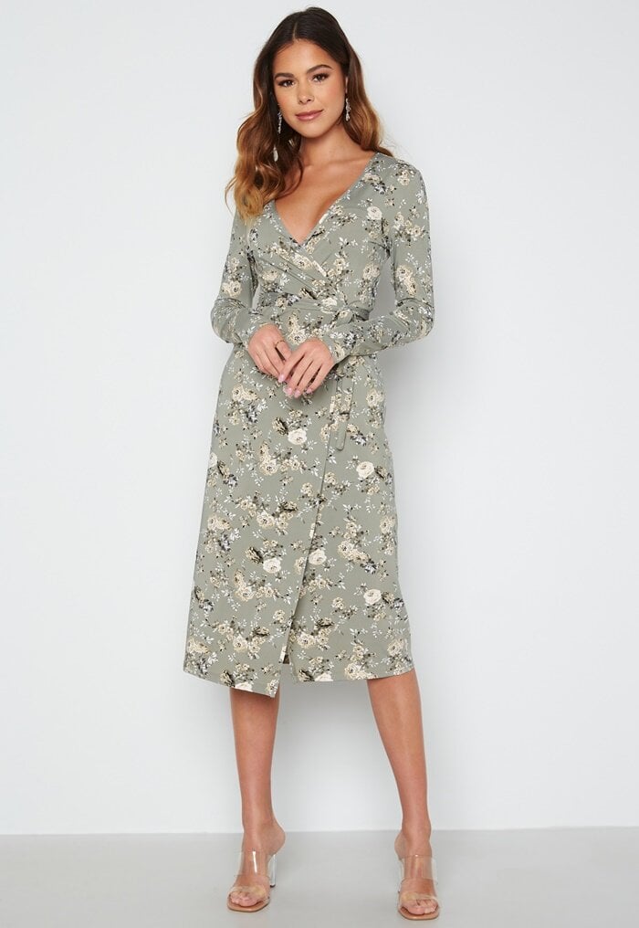 BUBBLEROOM Wrap Midi Dress