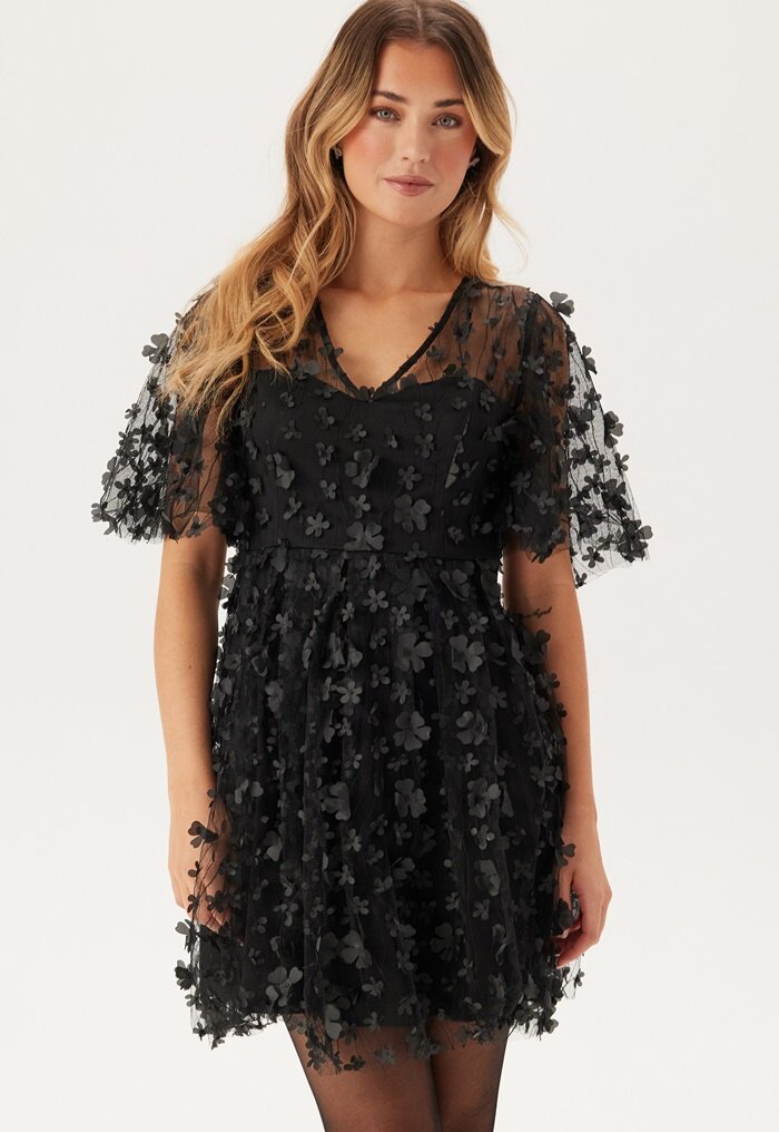 Bubbleroom Occasion 3D Floral Butterfly Sleeve Dress