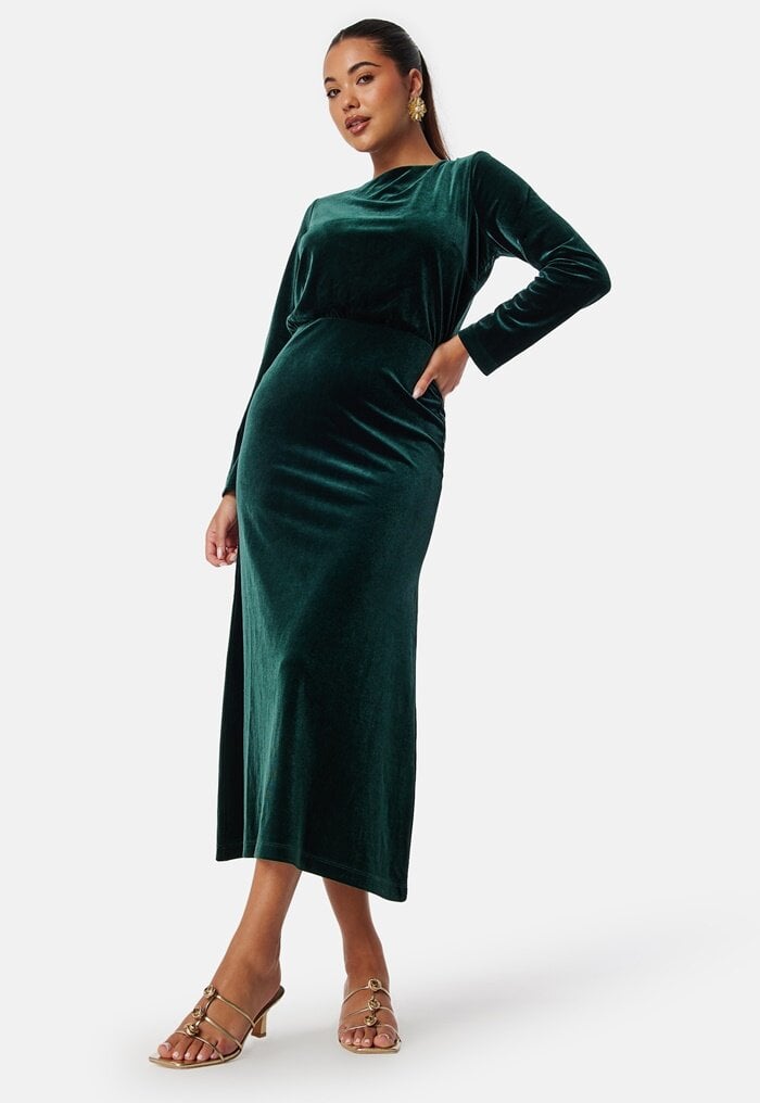 Bubbleroom Occasion Bow Velvet Midi Dress