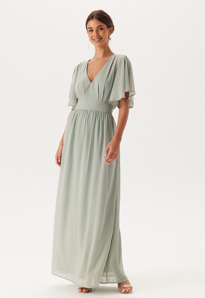 Bubbleroom Occasion Butterfly Sleeve Chiffon Gown