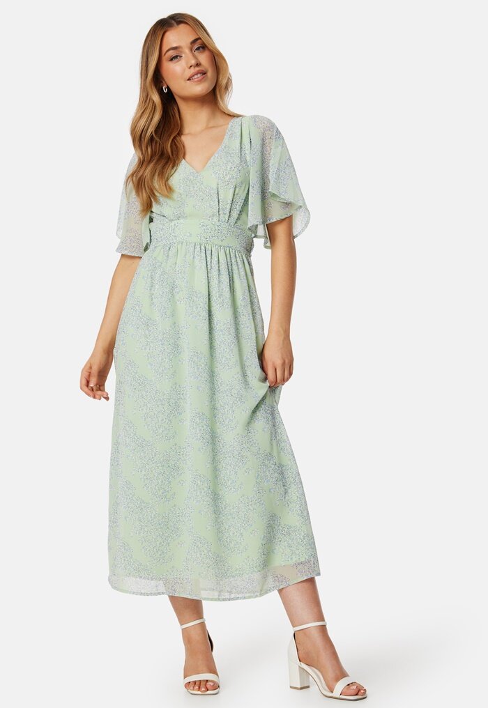 Bubbleroom Occasion Butterfly Sleeve Midi Dress