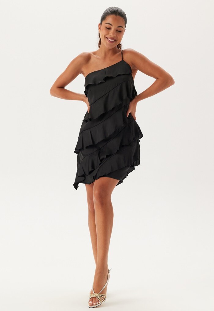 Bubbleroom Occasion One shoulder Short Frill Dress